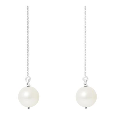 Natural White Silver Freshwater Pearl Earrings