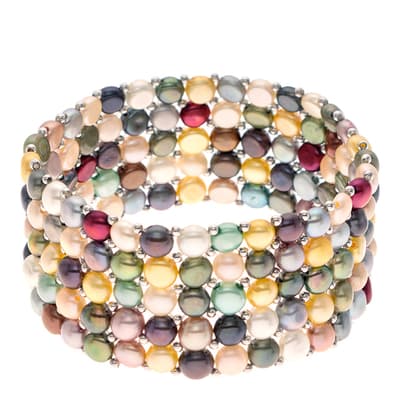 Multi Coloured Freshwater Pearl Bracelet