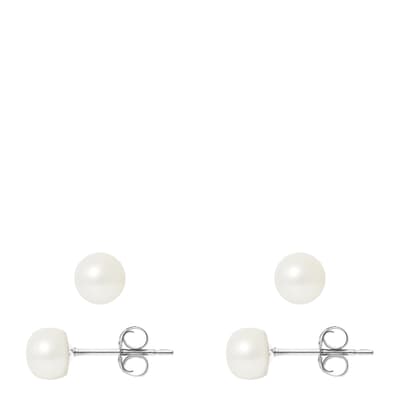 Natural White Freshwater Pearl Earrings