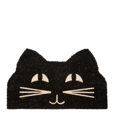 Cat Face Coir Doormat, 43x71