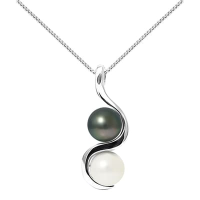 Natural White Silver Pearl Necklace