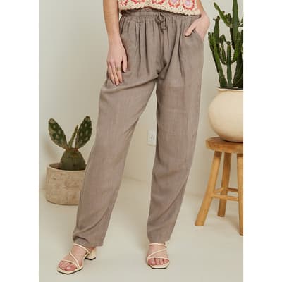 Taupe Linen Trousers