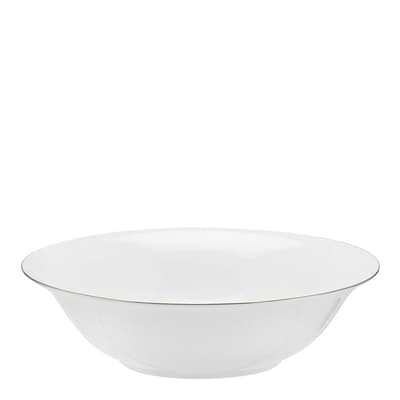 White Platinum Serendipity Fine Bone China Vegetable Bowl