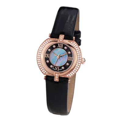Women's Black Damenuhr Mille Cailloux Watch
