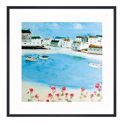 Pink Geraniums 28x28cm Framed Print