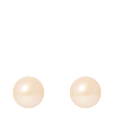 Pink Pearl Stud Earrings