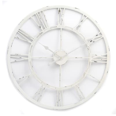 Skeleton Wall Clock, Antique Cream