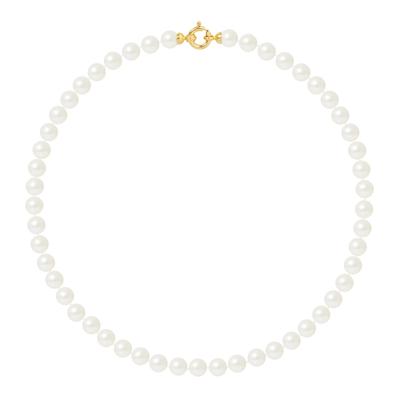 Yellow Gold Freshwater Pearl Necklace