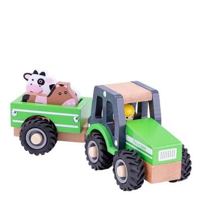 Animal Playset With Tractor And Trailer