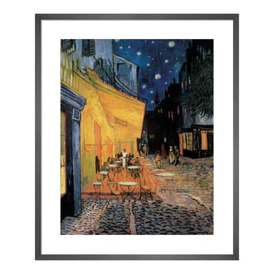 Cafe Terrace at Night  36x28cm Framed Print
