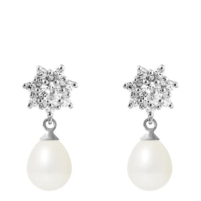 Natural White Pearl Earrings 7-8mm