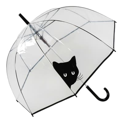 Transparent Peeking Cat Birdcage Umbrella