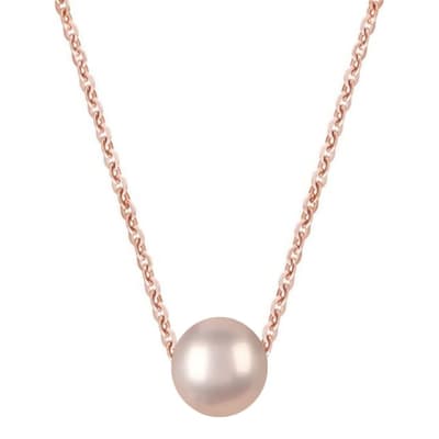 18K Rose Gold Champagne Pearl Necklace