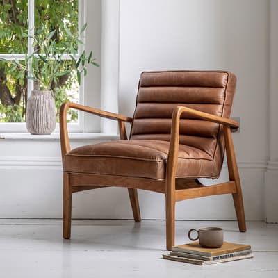 Amersham Armchair, Vintage Brown Leather