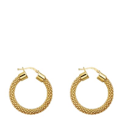 Gold Plated Mesh Hoop Earrings