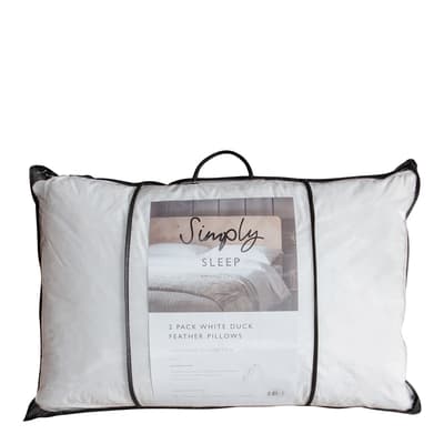 2 Pack Duck Feather Pillow