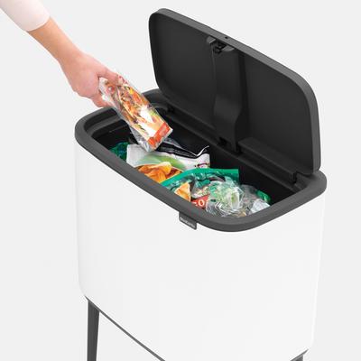 White Bo Touch Bin, 36L