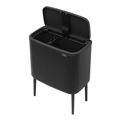 Matt Black Bo Touch Bin, 11 + 23L