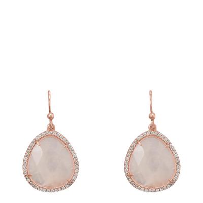 Rose Quartz Pear Drop Earrings