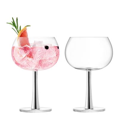 Gin Balloon Glass 420ml Platinum, Set of 2