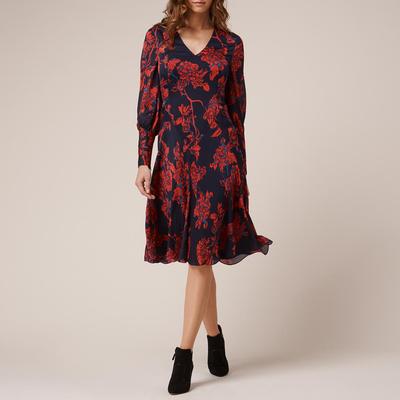 Pink/Navy Chiffon Mina Dress