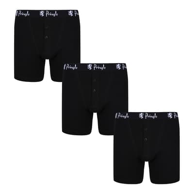 Black 3PK Knitted Boxers