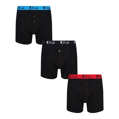 Black/Red/Blue Waistband 3PK Knitted Boxers