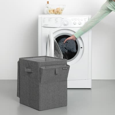 Pepper Black Stackable Laundry Box, 35L
