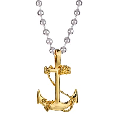 18K Gold Plated & Silver Plated Anchor Necklace