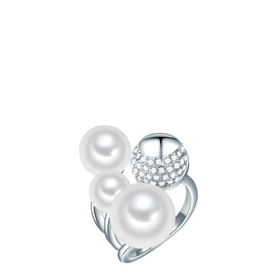 Silver Pearl Ring 8-12mm