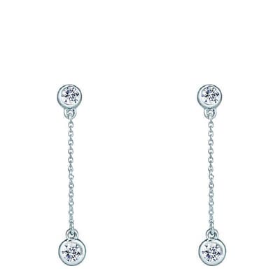 Silver Plated Cubic Zirconia Stone Earrings