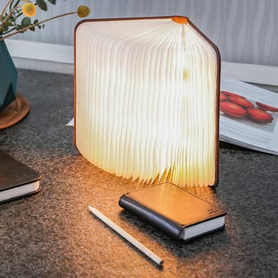 Large Brown Leather Smart Book Light