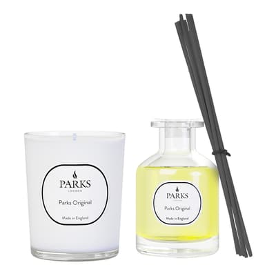 Parks Original 1 Wick Candle & Diffuser Set - Vintage Aromatherapy