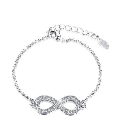 Gold Plated Swarovski Elements White Gold Infinity Bracelet