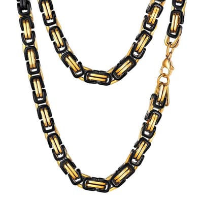 18K Gold & Black Two Tone Necklace
