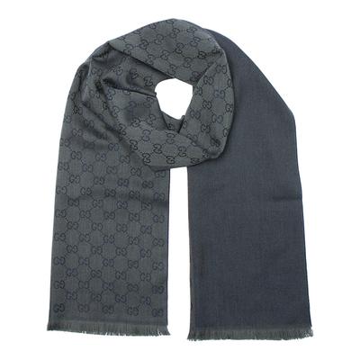 Blue Gucci Wool Scarf