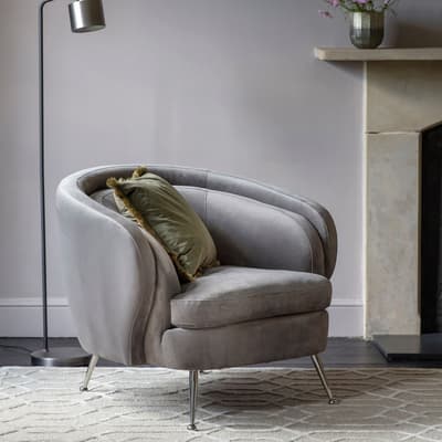 Penhurst Tub Chair, Grey Velvet