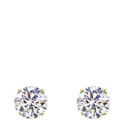 18K Gold Plated CZ Stud Earrings