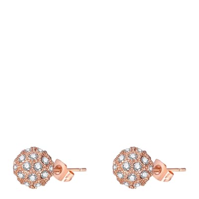 Rose Gold Plated Round Earrings