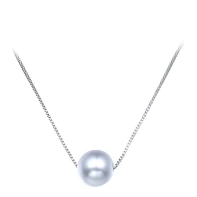 Platinum Plated Pearl Necklace