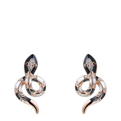 Rose Gold Plated Snake Earrings