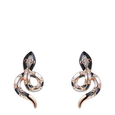 Rose Gold Plated Snake Earrings