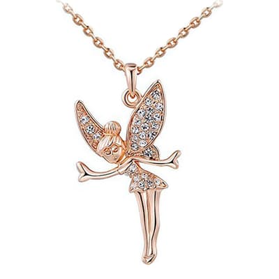 Rose Gold Plated Angel Wings Necklace