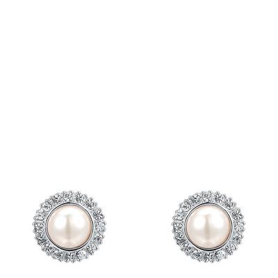 Platinum Plated Pearl Earrings