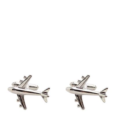 Silver Jet Plane Cufflinks