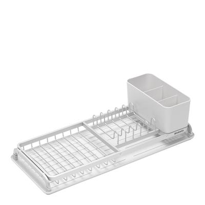 Light Grey Compact Dish Drying Rack