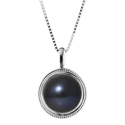 Black Tahitian Style Pearl Necklace 9-10mm