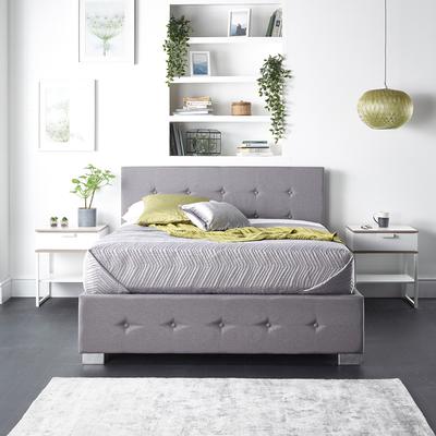 Side Opening Superking Ottoman, Grey