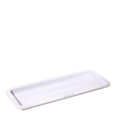 Pure White Rectangular Serving Plate, 36x14cm