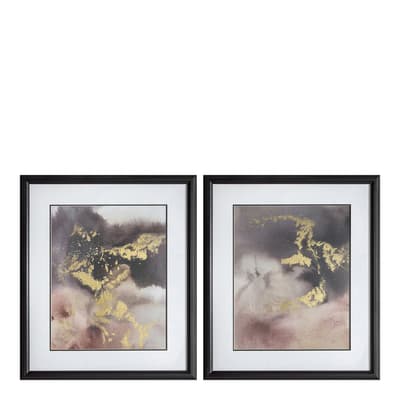Set of 2 Evening Shimmer 72x62cm Framed Art